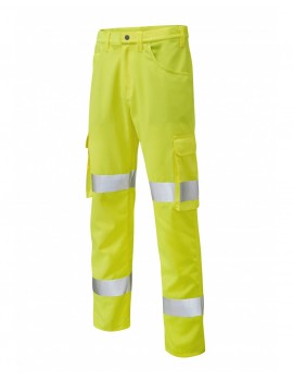 Leo Yelland Lightweight Cargo Trouser Yellow - Short High Visibility